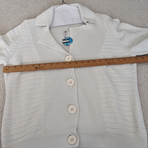 Liz Claiborne Mended XL white sweater - Picture 9 of 10